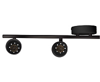 Светильник настенно-потолочный под лампу PCL 0404 4*GU10 BL черный IP20