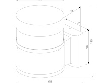 Cветильник уличный 1530 TECHNO LED серый IP65