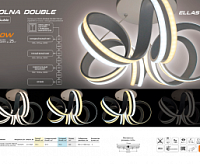 Люстра светодиодная "VOLNA DOUBLE"on/off 90W 6R-500/1200-WHITE/OPAL-220-IP20