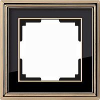 Веркель Рамка на 1 пост (золото/черный) WL17-frame-01 сн/пр