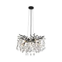 Люстра ROXANA 55 E14x8 R-600x1200-BLACK/CRYSTAL-220-IP20