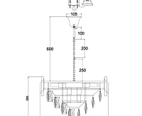 Люстра SANDRA 8хE14-480x905-CHROME/CRYSTAL-220-IP20