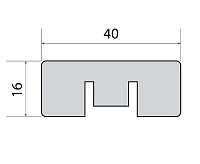 Интерьерная рейка из вспененного полистирола 40*16*2700мм Махагон