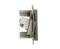 Катрин Розетка TV + RJ-45 графит GLS00-7106-06