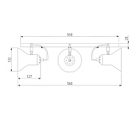 Спот - 20083/3 белый золото