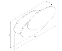 Светодиодный светильник Elips 12W 1014 белый матовый