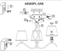 Люстра A6569PL-5AB