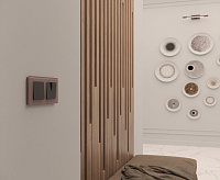 Веркель Рамка на 2 поста (латте/стекло) W0021142