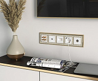 Веркель Розетка Ethernet RJ-45 (слоновая кость) WL03-RJ-45-ivory/W1181003