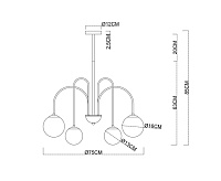 Люстра A1675LM-6BK