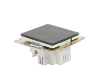 Катрин Выключатель 2-кл сенсорный 250В 5A черный GLS2-7204-05