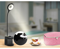 Настольная лампа DE562 4W 4200K BK черный сн/пр