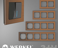 Веркель Рамка на 4 поста (коричневый алюминий) WL11-Frame-04