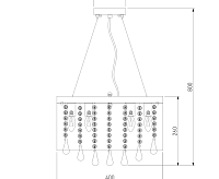 Люстра металл 3267/8 золото/белый