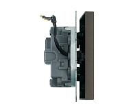 Эмили Выключатель 1кл с подсветкой, антрацит, RSW10-5101-09