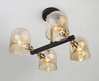 Люстра 70103/4 бронза/черный сн/пр