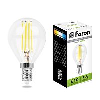 Лампа светодиодная FILAMENT  7W E14 4000K LB-52 шар (Feron) 