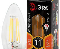 Лампа светодиодная FILAMENT 11W E27 2700K свеча, Эра