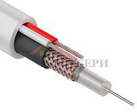 Кабель для видеонаблюдения КВК-В 2х0,50 белый 01-4012 сн/пр