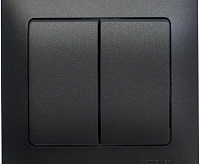 GLOSSA Переключатель 2-кл антрацит GSL000765 сн/пр