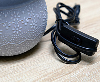 Настольная лампа ALFA 1xE14 R-125x150x265-GRAY/GRAY-220-IP20