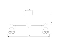 Люстра 70100/6 черный сн/пр