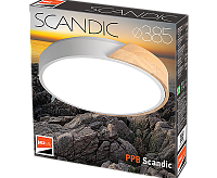 Накладной светильник PPB Scandic-R 36w 4000K WH/W IP20 с деревянной планкой