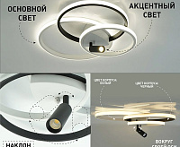 Накладной светильник "IRUMA" 80W 3R1DL-RC-510x400x65--WHITE/BLACK/WHITE--220V-IP20