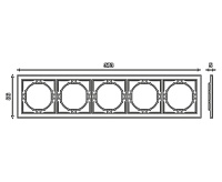 Мия Рамка 5 постов, пудровый жемчуг, PFR00-3005-08