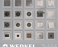 Веркель Выключатель 2-кл (глянцевый никель) W1120002