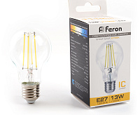 Лампа светодиодная FILAMENT 13W E27 2700K LB-613 шар (Feron)