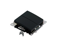 Катрин Переключатель 2-кл черный GLS10-7107-05