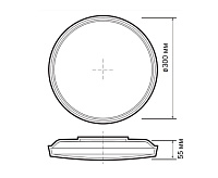 Накладной светильник PPB OPAL 36W 4000K BL IP20 черный JAZZway
