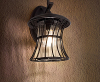 Светильник садово-парковый 60W 230V E27 черный, на стену вниз PL520