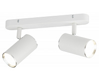 Светильник настенно-потолочный под лампу 2*GU10 белый хром OL35-2 WH