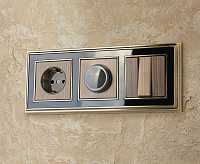 Веркель Накладка для розетки IP20 (бронзовый) WL12-SKGS-IP20-CP сн/пр