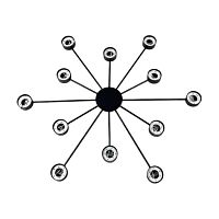 Люстра Е-СВЕТ (Л) LED.65201-12BK