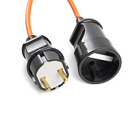 Удлинитель на рамке 1-местный б/з 2*0,75 10м оранжевый HM02-02-10