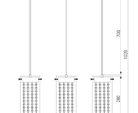 Подвесной светильник 1636/3 хром