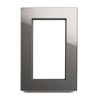 Катрин Рамка для 2-ой розетки стекло графит GFR00-7012-06