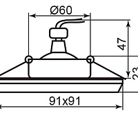 Светильник встраиваемый GU5.3 MR16 8170-2 серебро