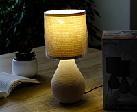 Настольная лампа BETA 1xE14 R-100x120x275-BEIGE/BEIGE-220-IP20