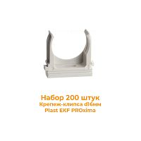 Крепеж-клипса d16мм  (100шт.) Plast EKF PROxima