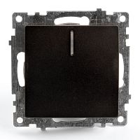 Катрин Выключатель 1-кл с подсветкой черный GLS10-7101-05
