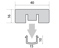 Интерьерная рейка из вспененного полистирола 40*16*2700мм Махагон