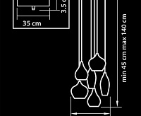 Светильник подвесной 803060 PENTOLA ХРОМ/БЕЛЫЙ