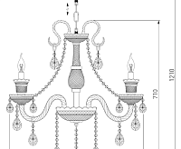 Люстра металл 336/6