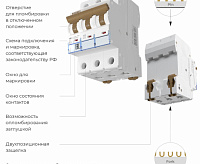 Автоматический выключатель 3P 63А (C) 4,5кА W903P634 Werkel
