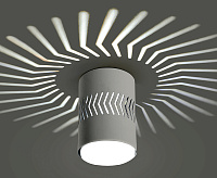 Светильник потолочный GX53 12W 230V, подсветка 1W, белый HL352