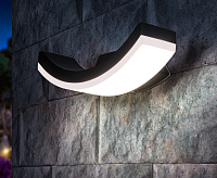 Настенный светодиодный светильник 1672 TECHNO LED черный IP65 сн/пр